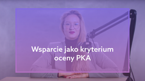 Wsparcie jako kryterium oceny PKA